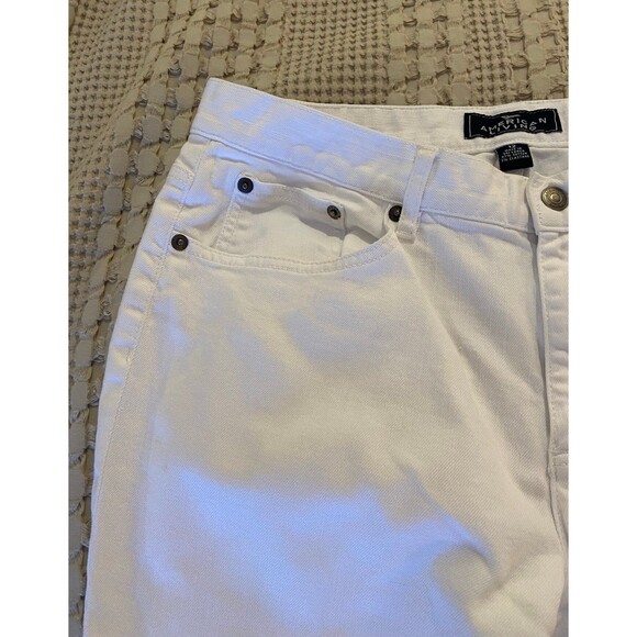 American Living Womens Jeans Cropped Pants Size 12 Bright White Summer Vacation - Picture 2 of 12